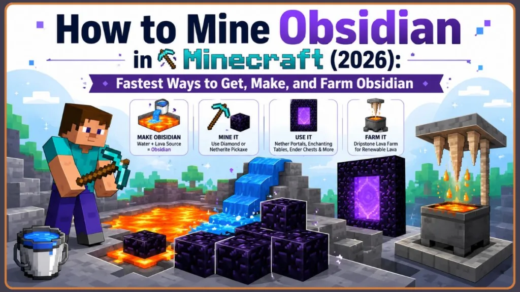 How To Mine Obsidian Minecraft