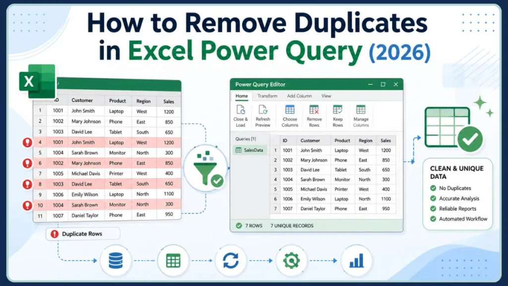 How To Remove Duplicate Rows In Excel Power Query