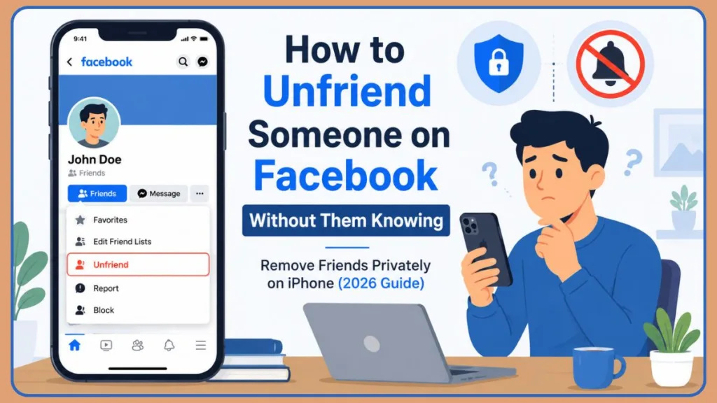 How To Remove Facebook Friend Privately On iPhone