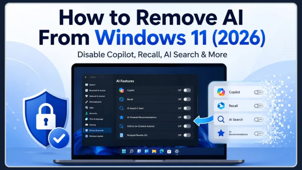 How to Remove AI From Windows 11