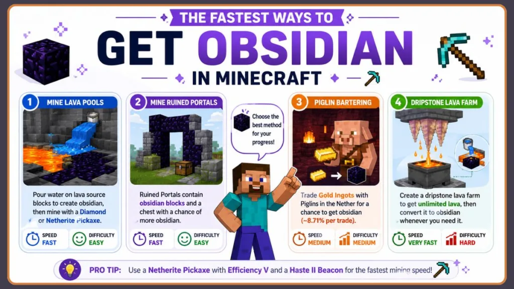 Minecraft Obsidian Gathering Guide