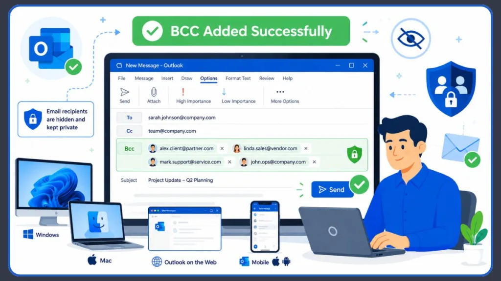 Successful BCC Setup In Outlook