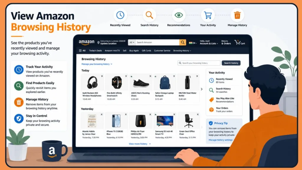 View Amazon Browsing History