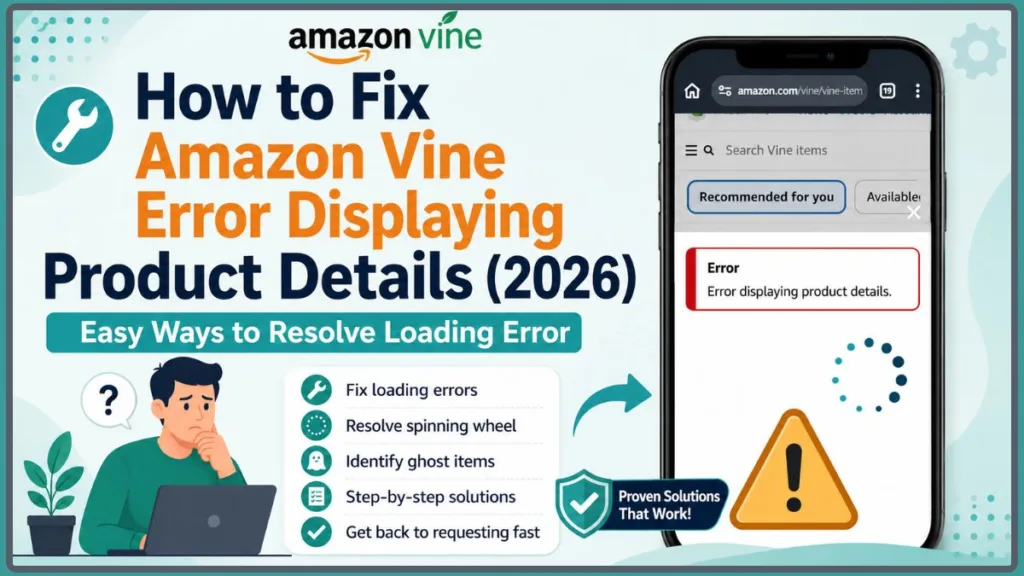 Amazon Vine Error Displaying Product Details