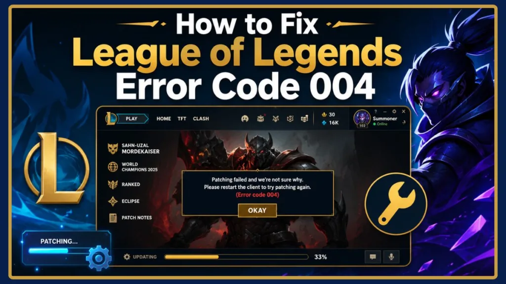 League Of Legends Error Code 004