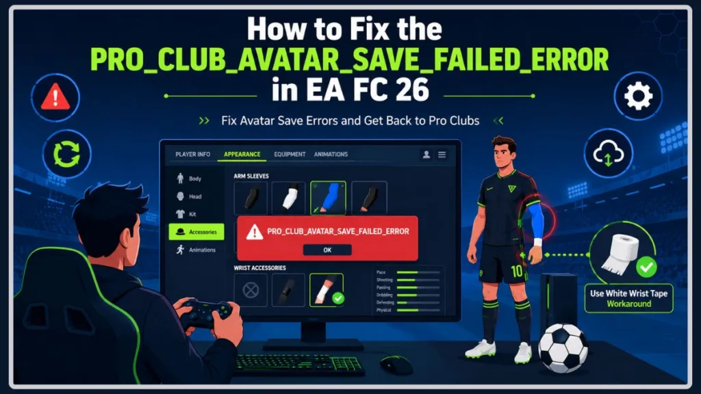 Pro Clubs Avatar Save Failed Fix