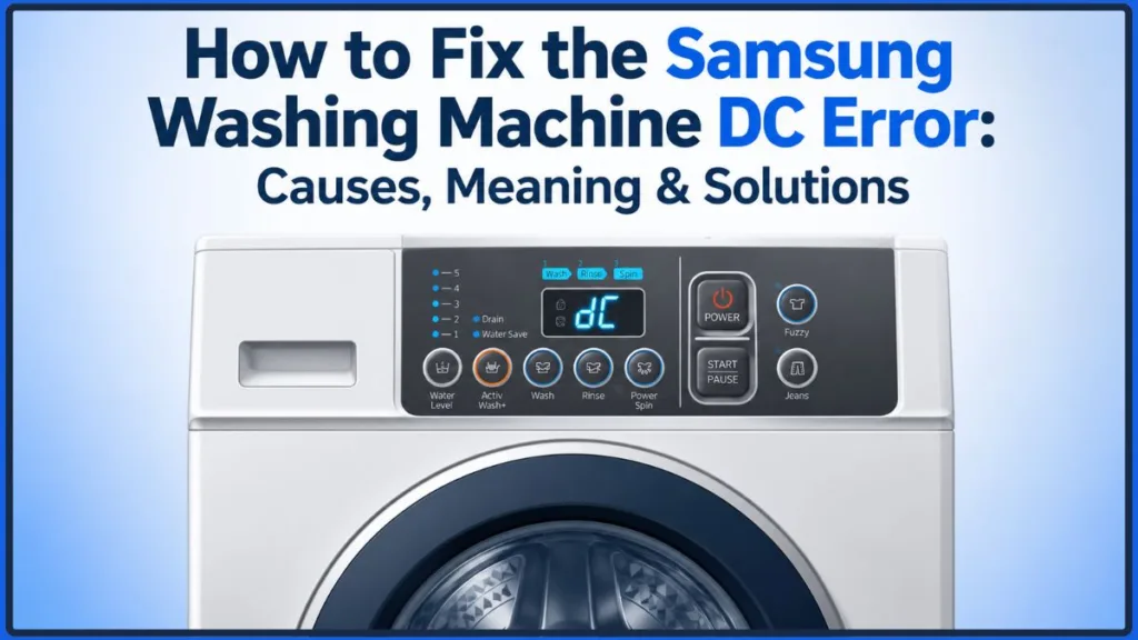 Samsung Washing Machine dC Error Code