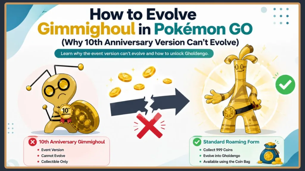 Unable To Evolve Gimmighoul in Pokémon GO
