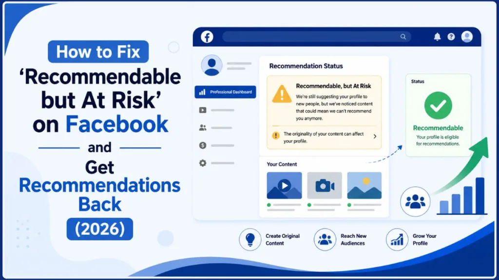 Fix Facebook Recommendation Status