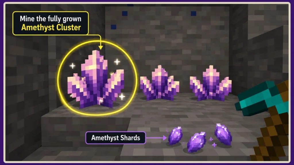 Get Amethyst Shards in Minecraft