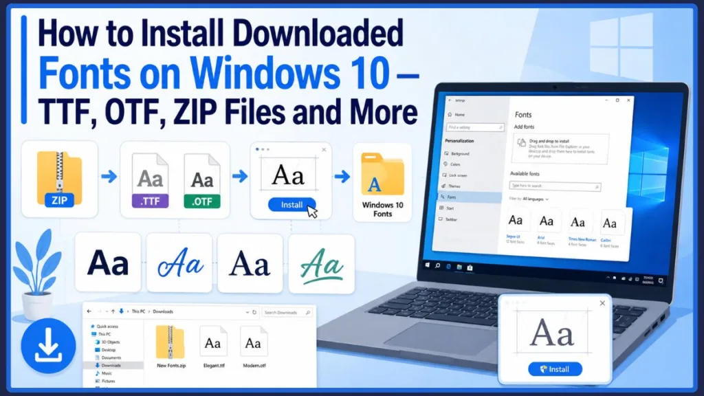 Install Downloaded Fonts on Windows 10