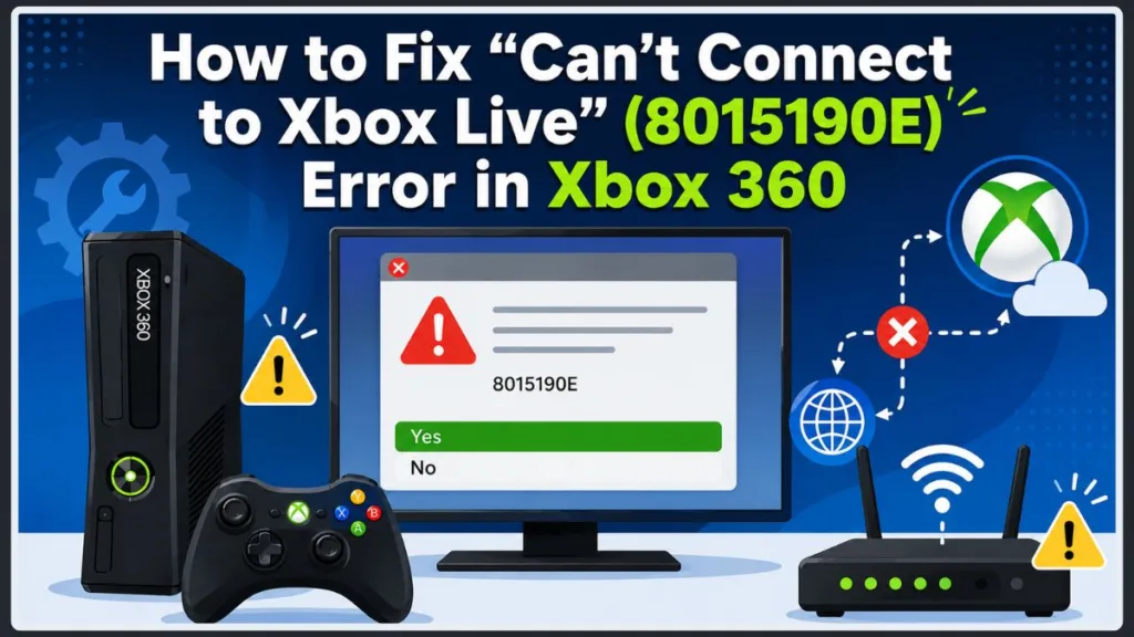 Xbox 360 Error 8015190E Solution