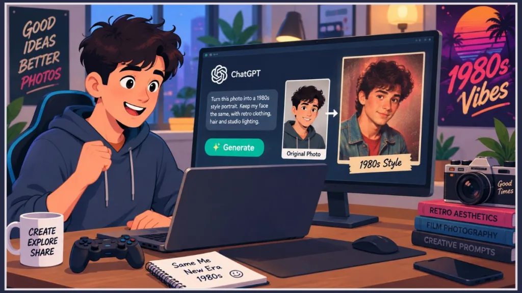 AI-Powered 1980s Photo Transformation