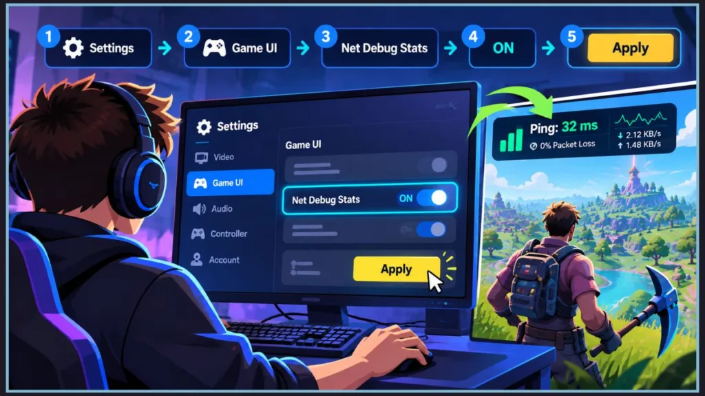 Enable Ping Display Step-by-Step Guide