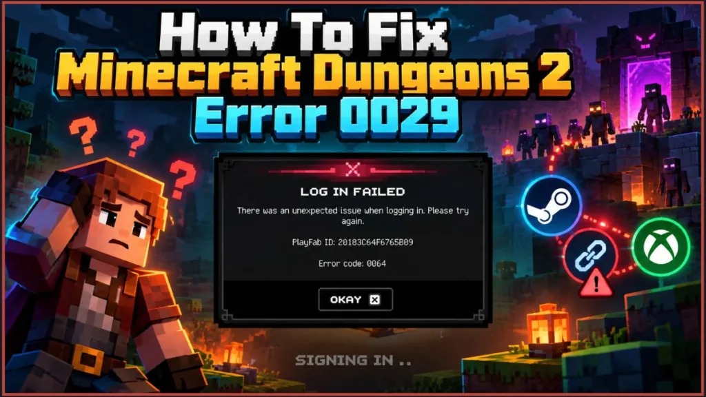 Minecraft Dungeons 2 Error Fix