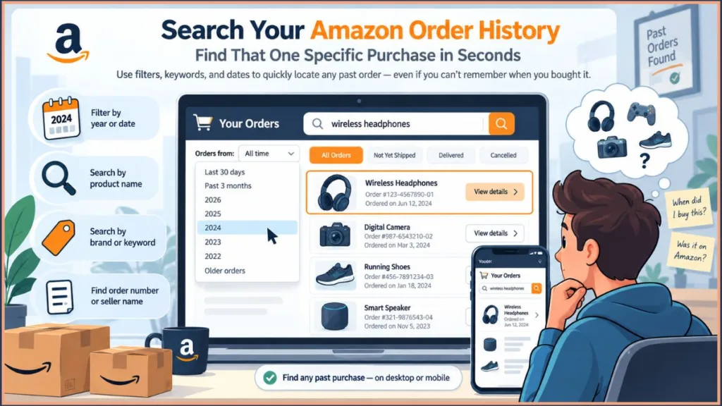 Search Your Amazon Order History