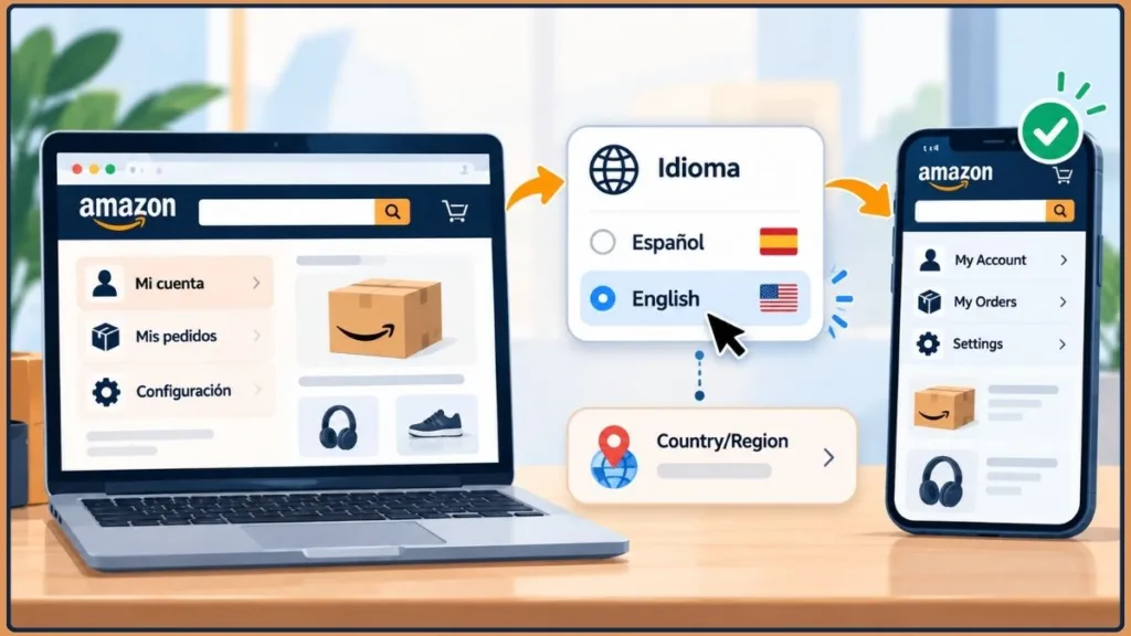 Amazon Language And Country Settings