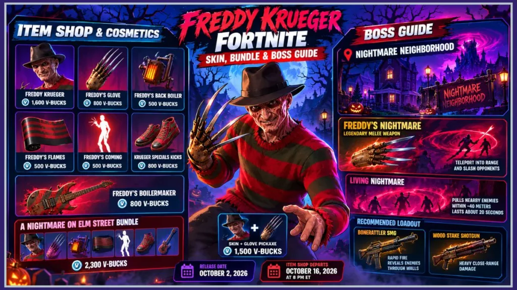 Everything You Need to Know About Freddy Krueger in Fortnite