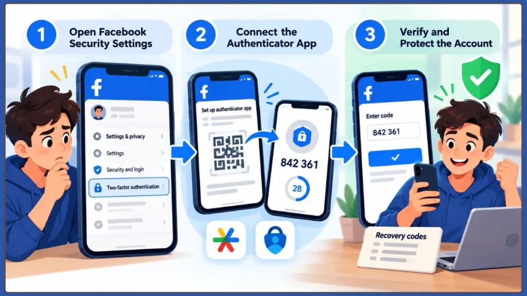 Facebook Two-Factor Authentication Setup