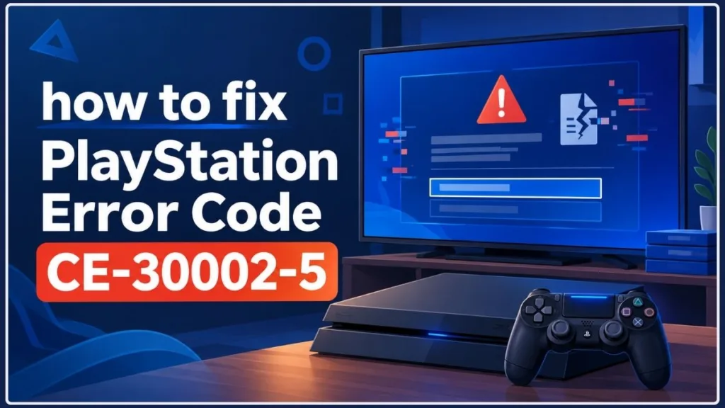 PlayStation Error Code CE-30002-5 Solution